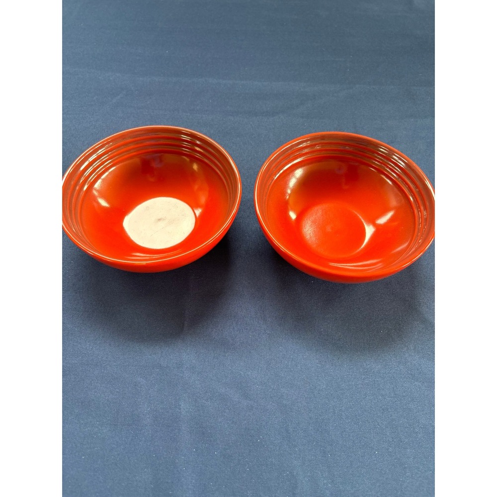 Le Creuset Cerise Red Stoneware Cereal Bowls 22oz Set of 2 Cherry 650ml 1802
